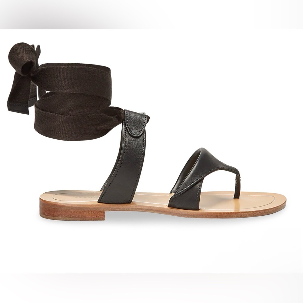 Sarah Flint Grear Sandal in Black Vachetta